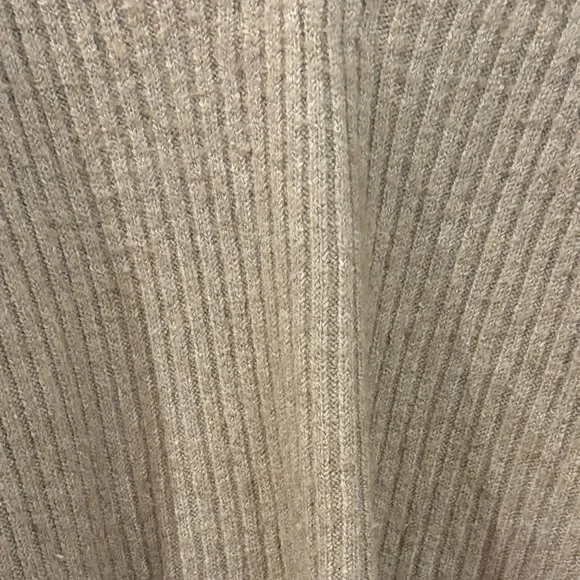 Women's Tan Deep V-Neck Sweater - Picture 7 of 13